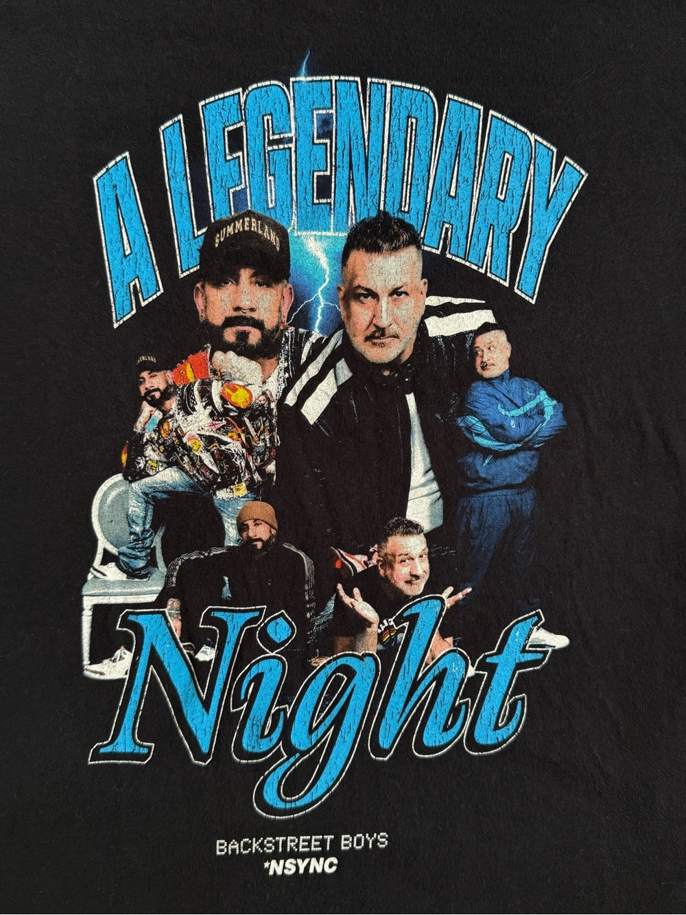 🎤 Official Backstreet Boys *NSYNC Legendary Night Concert Tee Black Size Large